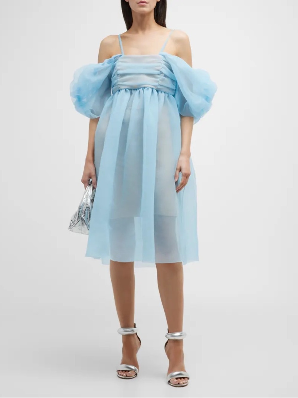 Paskal Off-the-Shoulder Tulle Midi Dress
